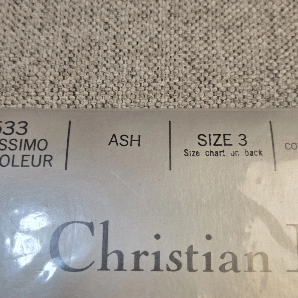Vintage Christian‎ Dior Pantyhose Control Top Ultrasheer Ash Women's Size 3